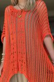 Made in Italy Seville Cotton Summer Knit Top Aperol